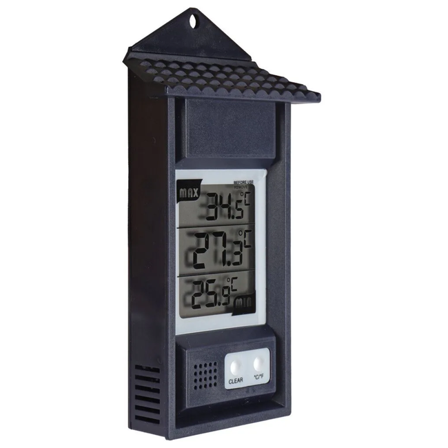 Talen Tools Thermometer digitaal met Celsius/Fahrenheit en ophangoog, handig voor veranda, schuur en huis