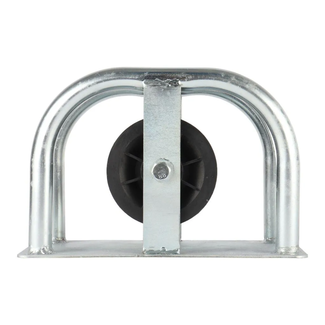 Orit Kabelroller recht met gelagerde nylonrol en stalen frame, kabelvriendelijk trekken in sleuf en kabelgoot