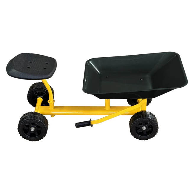 Talen Tools Verrijdbare zandauto voor de zandbak met kiepfunctie, metaal en kunststof, 87 x 38 x 36,5 cm