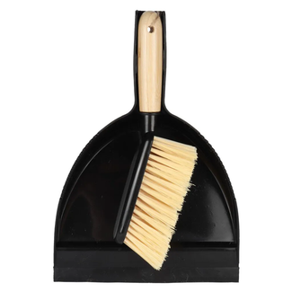 Talen Tools Stoffer en blik bamboe en gerecycled kunststof, praktische schoonmaakset voor in huis