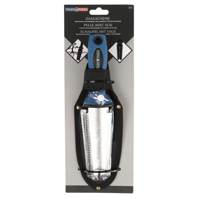 Talen Tools Zaagschepje 38 cm met beschermhoes, roestvrijstalen blad en ergonomisch handvat voor kleine tuinklussen