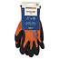 Talen Tools Werkhandschoenen maat S oranje met extra grip, gerecycled polyester en nitril noppen