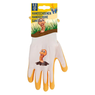 Talen Tools Kinderwerkhandschoenen 6-8 jaar met wormprint, polyester en latex verdikking voor grip en bescherming
