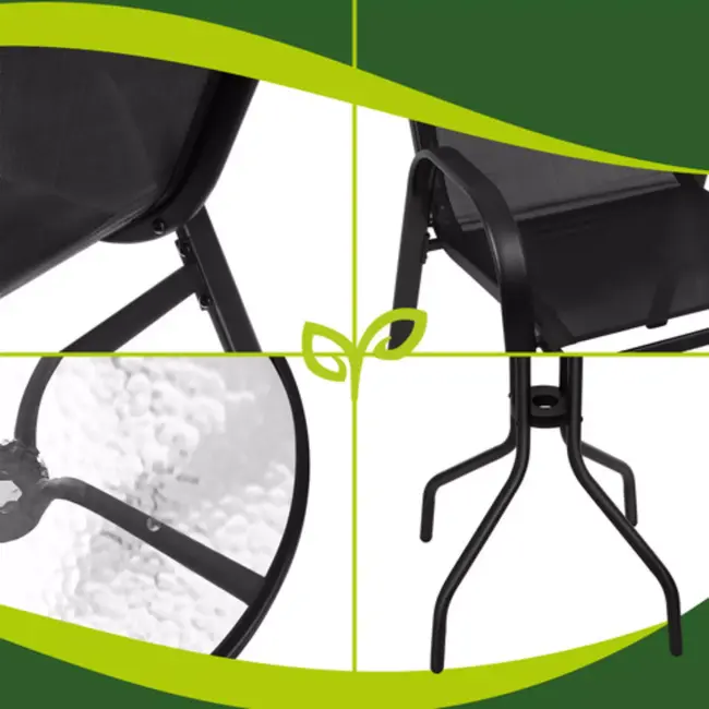 Gardlov Balkon Meubelset: Tafel en 2 Stoelen - Perfect voor Kleine Ruimtes