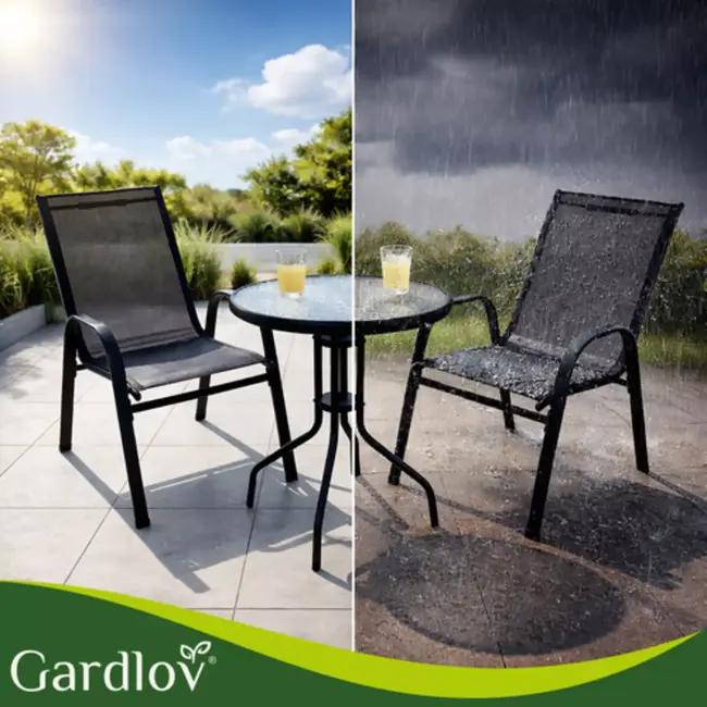 Gardlov Balkon Meubelset: Tafel en 2 Stoelen - Perfect voor Kleine Ruimtes