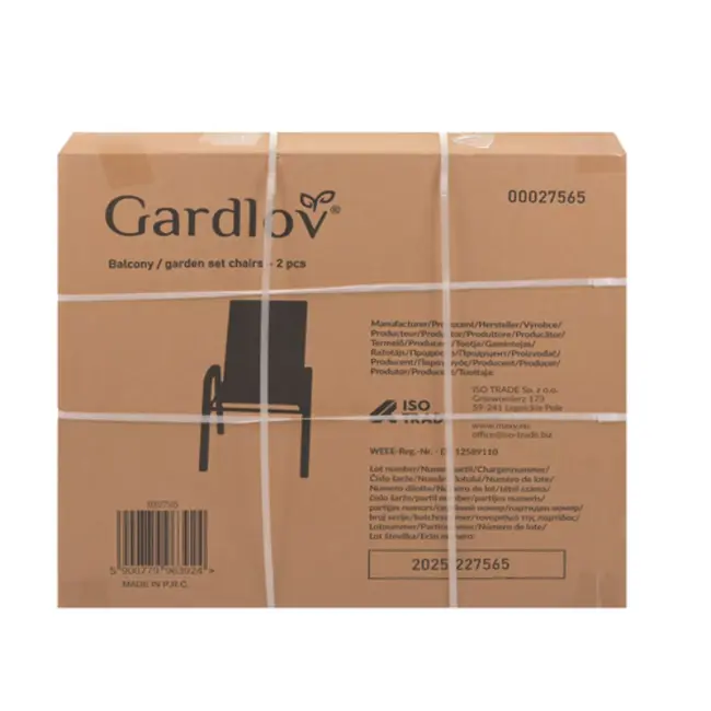 Gardlov Metalen Tuinstoelen Set - Weerbestendig & Stapelbaar - 2 stuks