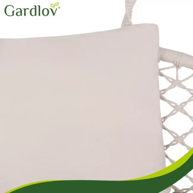 Gardlov Crèmekleurig kussenset voor dubbele tuin schommel met zitkussen en 2 rugkussens