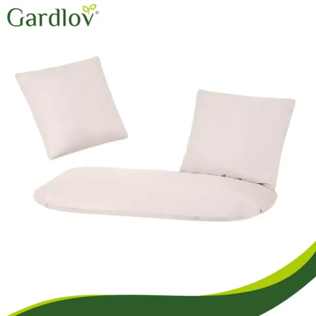 Gardlov Crèmekleurig kussenset voor dubbele tuin schommel met zitkussen en 2 rugkussens