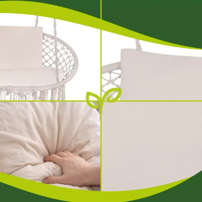 Gardlov Crèmekleurig kussenset voor dubbele tuin schommel met zitkussen en 2 rugkussens