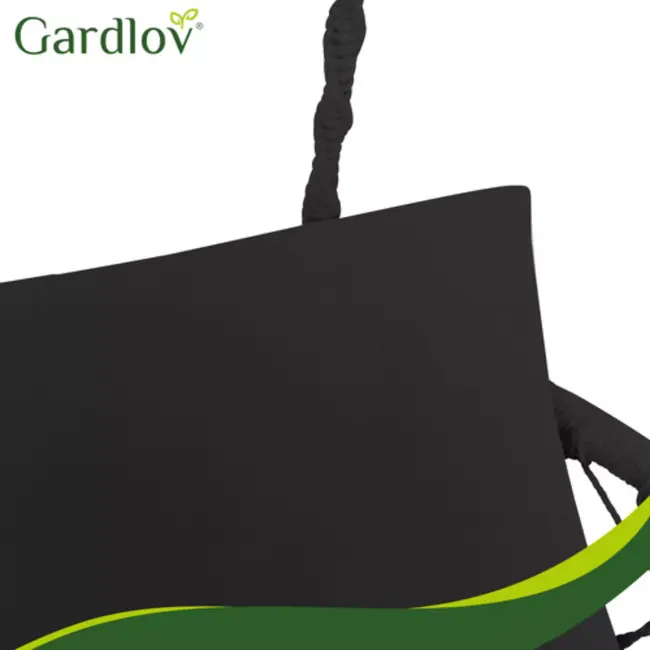 Gardlov Comfortabel kussenset voor dubbele tuin schommel storksnest met zitkussen en 2 rugkussens in zwart