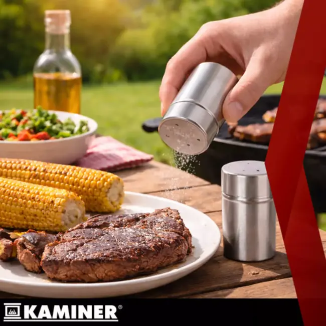 Kaminer Complete barbecue gereedschapset 26 delig met rvs grilltools, steakmessen, spiesen en aluminium opbergkoffer