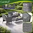 Gardlov Donkergrijze rattan tuinmeubelset met tweezitsbank, 2 stoelen en tafel met glazen blad