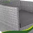 Gardlov Donkergrijze rattan tuinmeubelset met tweezitsbank, 2 stoelen en tafel met glazen blad
