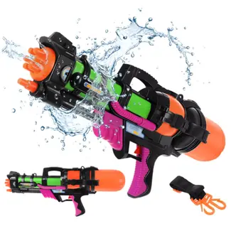 Kruzzel Groot waterpistool 60 cm met 1.25 l tank en bereik tot 6 m voor zomerse watergevechten buiten