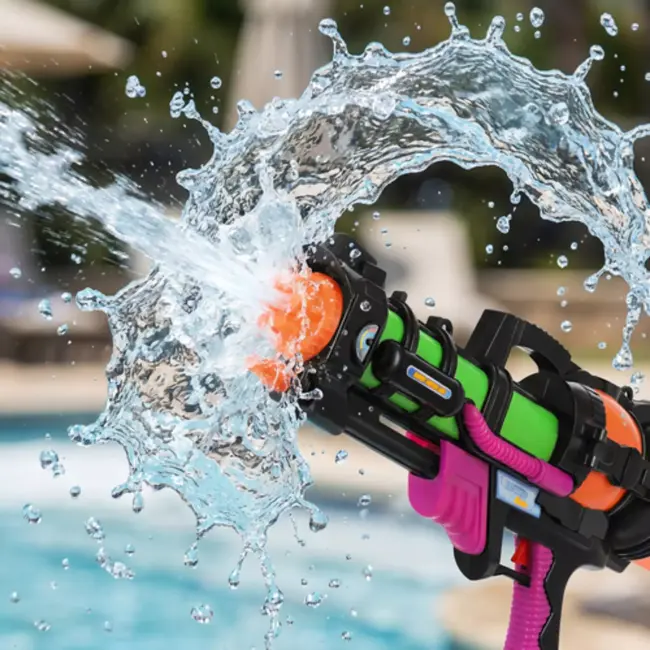 Kruzzel Groot waterpistool 60 cm met 1.25 l tank en bereik tot 6 m voor zomerse watergevechten buiten