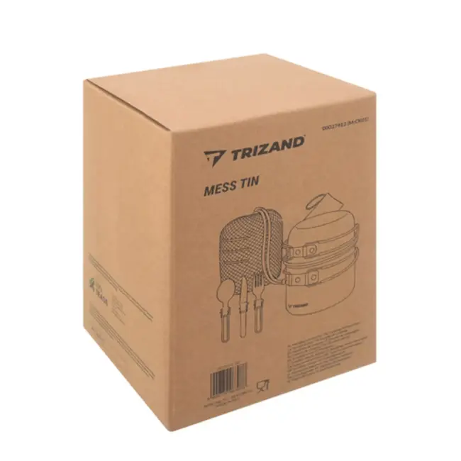 Trizand Lichtgewicht aluminium camping pannenset 1,2 liter met opvouwbaar bestek en opbergzak