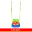 Kruzzel 3-in-1 kinderswing blauw groen rood met veiligheidszitje 43 x 38 x 37,5 cm en verstelbare touwen 120 tot 150 cm