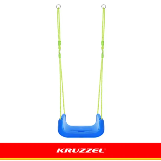 Kruzzel 3-in-1 kinderswing blauw groen rood met veiligheidszitje 43 x 38 x 37,5 cm en verstelbare touwen 120 tot 150 cm
