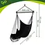 Gardlov Hangstoel Zwart met Kussens en Voetensteun 210 cm – Hangmatstoel voor Tuin, Balkon of Woonkamer – Max. 150 kg – Inclusief Ophangband
