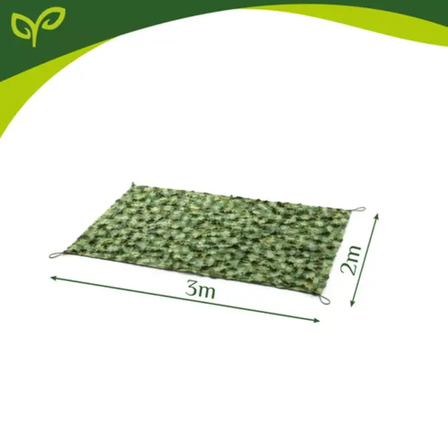 Gardlov Camouflage net 2 x 3 m voor hek, tuin of camping met 100 kabelbinders