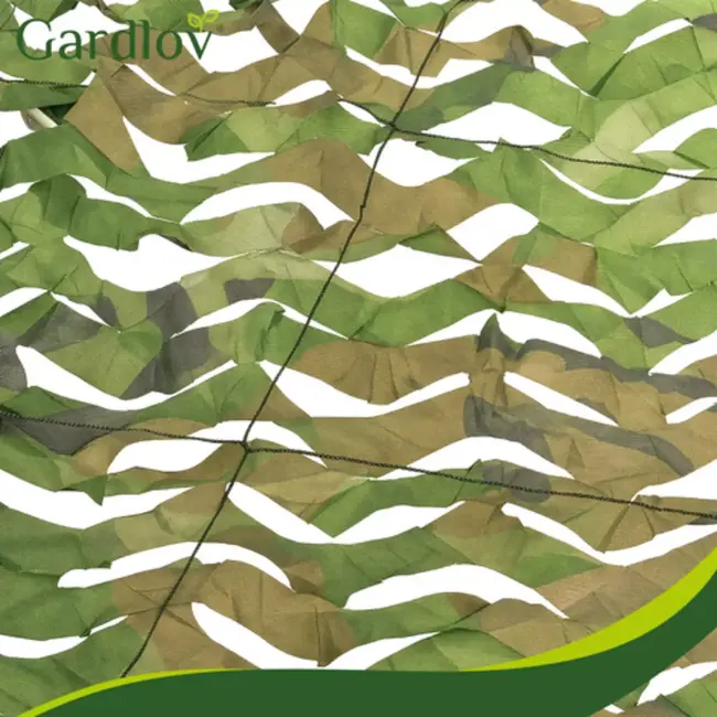 Gardlov Camouflage net 2 x 3 m voor hek, tuin of camping met 100 kabelbinders
