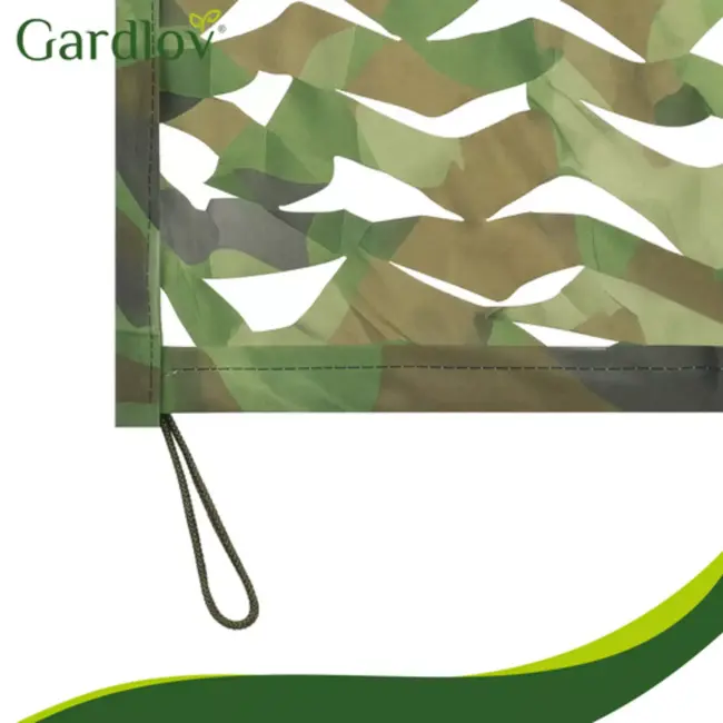 Gardlov Camouflage net 3 x 6 m voor hek, tuin of camping met 100 kabelbinders