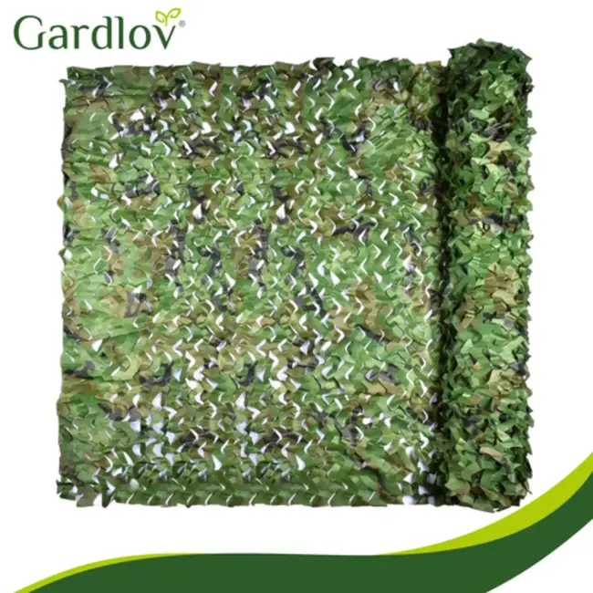 Gardlov Camouflage net 3 x 6 m voor hek, tuin of camping met 100 kabelbinders