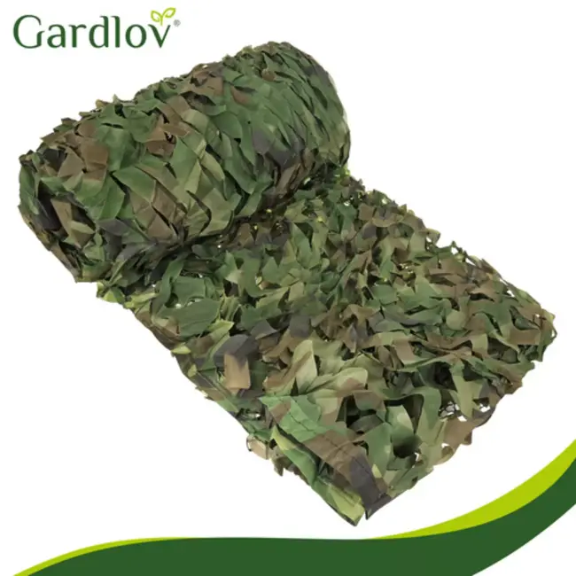 Gardlov Camouflage net 3 x 6 m voor hek, tuin of camping met 100 kabelbinders