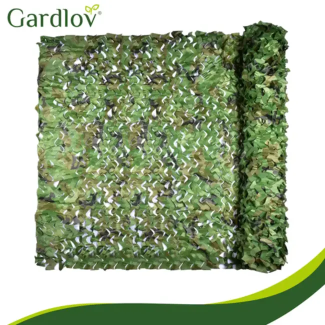 Gardlov Camouflage net 4 x 6 m voor hek, tuin of camping met 100 kabelbinders