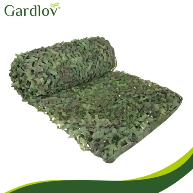 Gardlov Camouflage net 4 x 6 m voor hek, tuin of camping met 100 kabelbinders