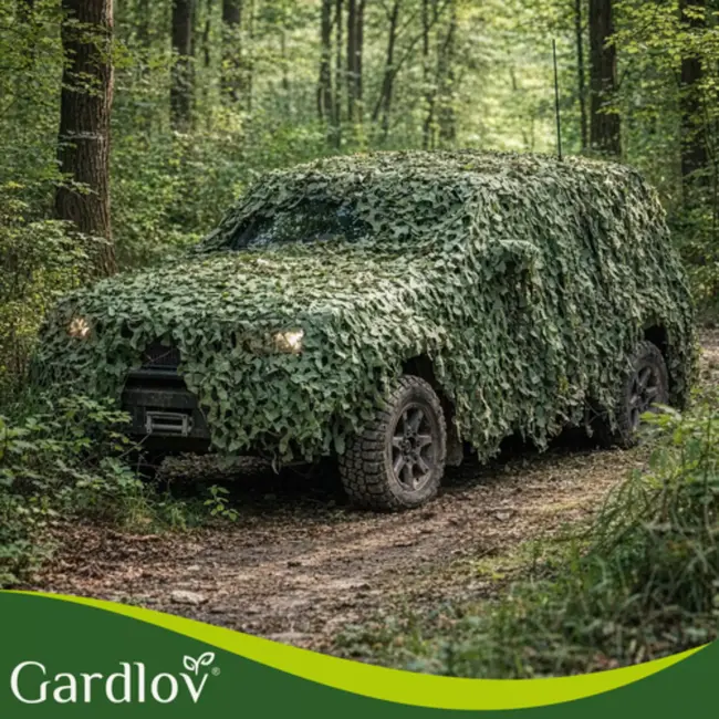 Gardlov Camouflage net 4 x 6 m voor hek, tuin of camping met 100 kabelbinders