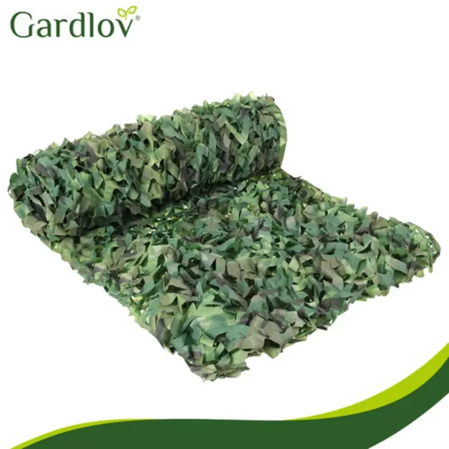Gardlov Camouflage net 2 x 5 m voor hek, tuin of camping met 100 kabelbinders