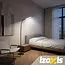 Izoxis Zwarte LED vloerlamp 180 cm met dimmer, afstandsbediening en lichtkleuren 3000 K 4000 K 6000 K