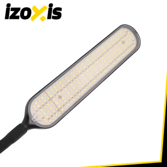 Izoxis Zwarte LED vloerlamp 180 cm met dimmer, afstandsbediening en lichtkleuren 3000 K 4000 K 6000 K