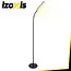 Izoxis Zwarte LED vloerlamp 180 cm met dimmer, afstandsbediening en lichtkleuren 3000 K 4000 K 6000 K