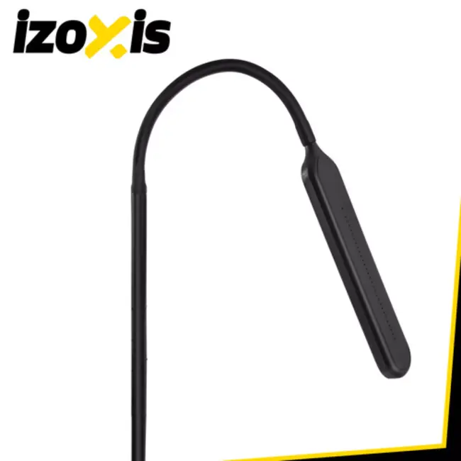 Izoxis Zwarte LED vloerlamp 180 cm met dimmer, afstandsbediening en lichtkleuren 3000 K 4000 K 6000 K