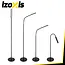 Izoxis Zwarte LED vloerlamp 180 cm met dimmer, afstandsbediening en lichtkleuren 3000 K 4000 K 6000 K