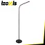 Izoxis Zwarte LED vloerlamp 180 cm met dimmer, afstandsbediening en lichtkleuren 3000 K 4000 K 6000 K