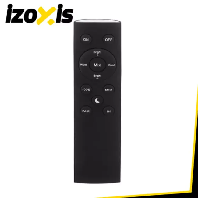 Izoxis Zwarte LED vloerlamp 180 cm met dimmer, afstandsbediening en lichtkleuren 3000 K 4000 K 6000 K