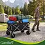 Gardlov Zwarte opvouwbare transportkar 150 liter met terreinwielen en belastbaar tot 200 kg voor tuin strand en camping