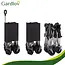 Gardlov Zwarte opvouwbare transportkar 150 liter met terreinwielen en belastbaar tot 200 kg voor tuin strand en camping