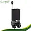 Gardlov Zwarte opvouwbare transportkar 150 liter met terreinwielen en belastbaar tot 200 kg voor tuin strand en camping