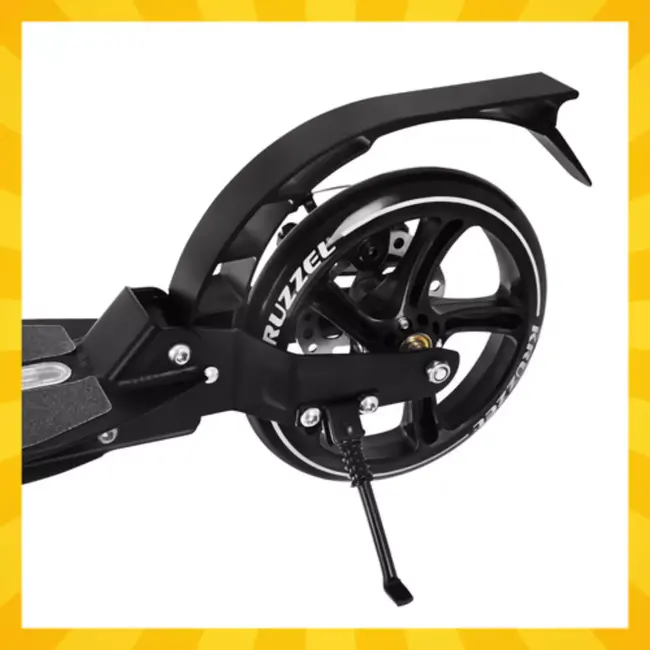 Kruzzel Opvouwbare step zwart wit met 20 cm wielen, verstelbaar stuur 84 tot 103 cm en maximaal 100 kg belastbaar