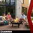 Kaminer Ronde vuurschaal 80 cm zwart met 3 poten en handgrepen voor tuin of terras
