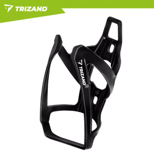 Trizand Zwarte fiets bidonhouder kunststof universeel met 65 mm montage geschikt voor bidons 500 ml tot 1000 ml