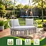 Gardlov Dubbele stork nest hangschommel grijs 148 x 126 cm met kussens draagkracht 300 kg voor tuin terras of balkon