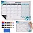 Ruhhy Koelkast planner 30 x 40 cm magnetisch met markers en wisser voor maandplanning en takenoverzicht