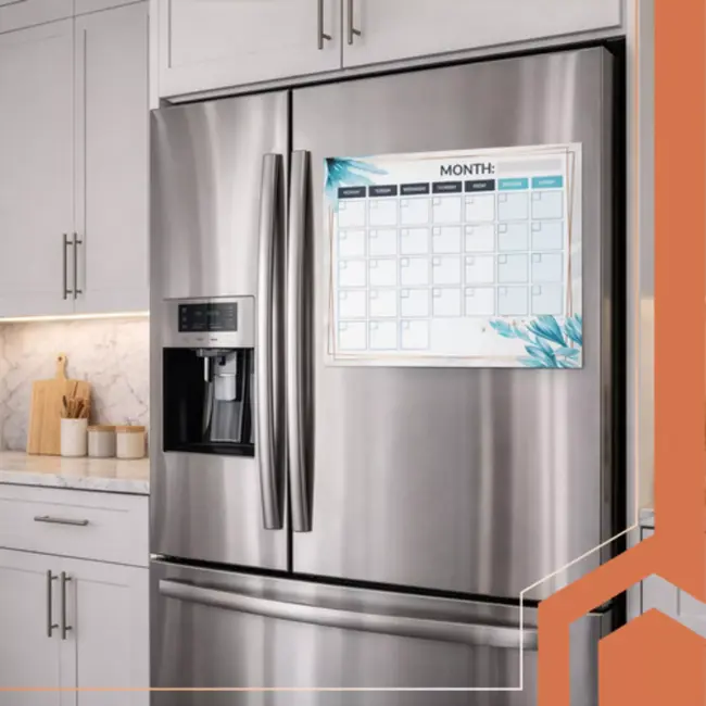 Ruhhy Koelkast planner 30 x 40 cm magnetisch met markers en wisser voor maandplanning en takenoverzicht