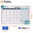 Ruhhy Koelkast planner 30 x 40 cm magnetisch met markers en wisser voor maandplanning en takenoverzicht