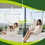 Gardlov Grote Braziliaanse hangstoel beige 220 cm met voetsteun en kussens draagkracht 150 kg voor tuin balkon of terras